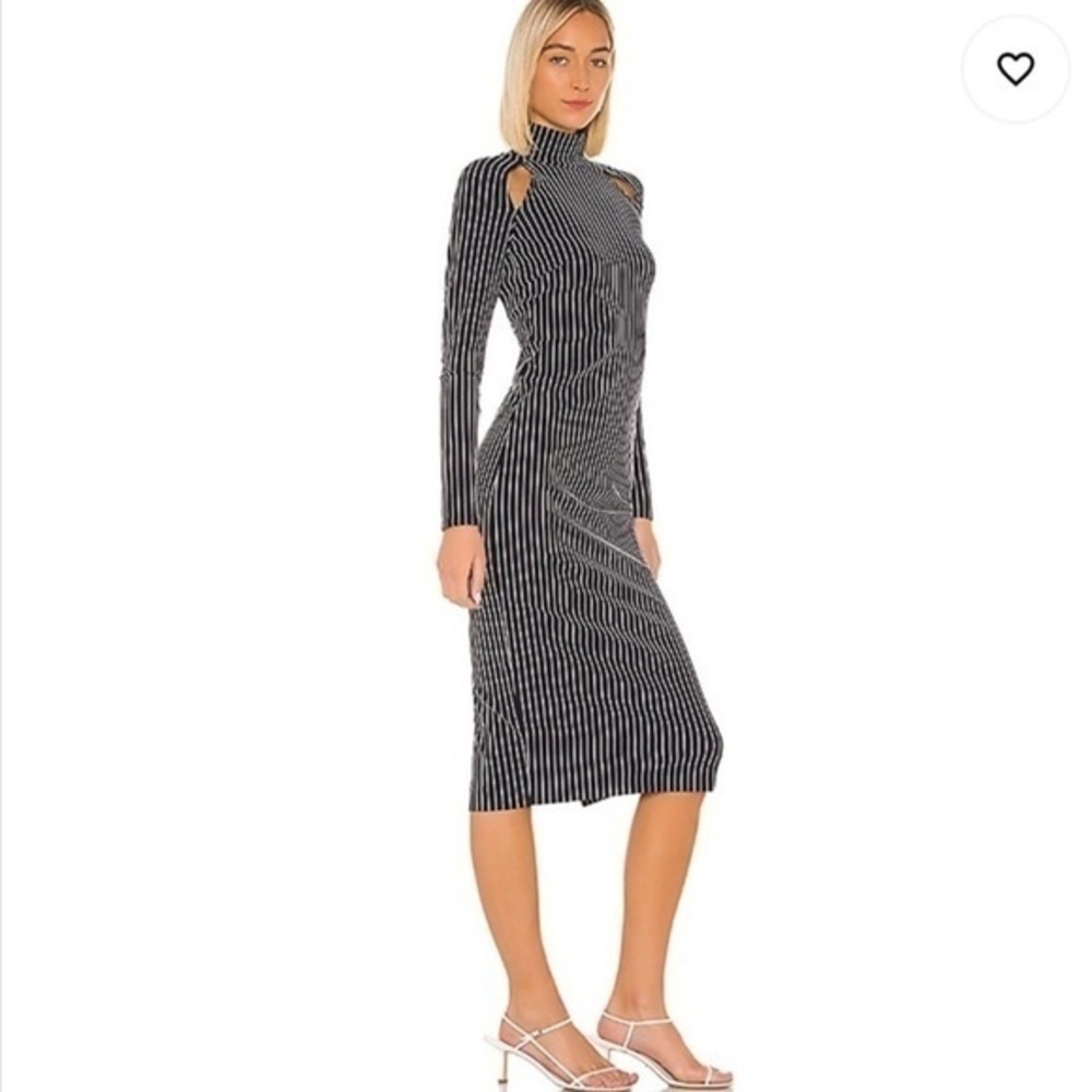 LPA Revolve Alima Navy striped backless sexy feminine dress Size S